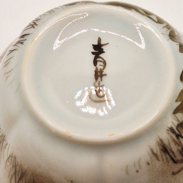 Handpainted Japanese Bird Teacup Candle