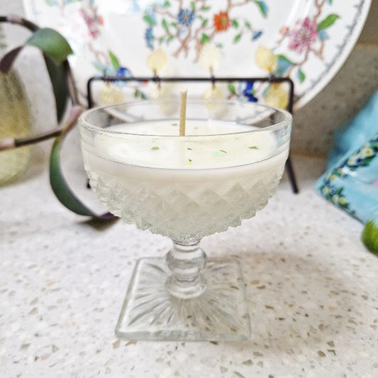 Vintage Imperial Glass Sorbet Cup Soy Wax Candles