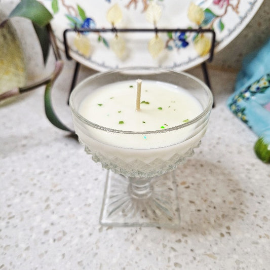 Vintage Imperial Glass Sorbet Cup Soy Wax Candles