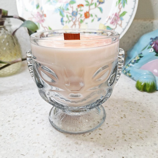 Vintage Anchor Hocking Tiki Cup Soy Wax Candles
