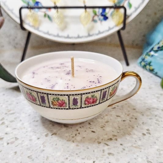 Vintage Felda China German Teacup Soy Wax Candle