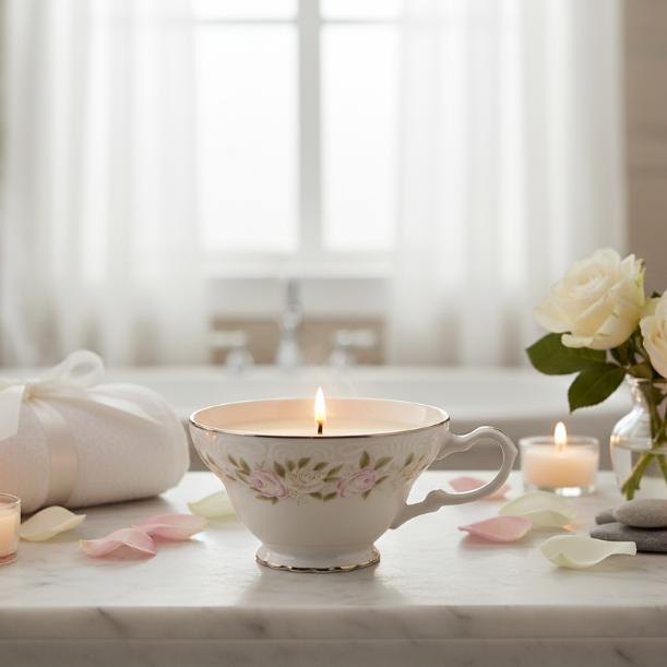 Sheffield Fine China Classic 501, 5 oz Teacup Candles