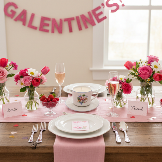 Tabletops Unlimited Victorian Rose 8 oz Teacup and Saucer Candles