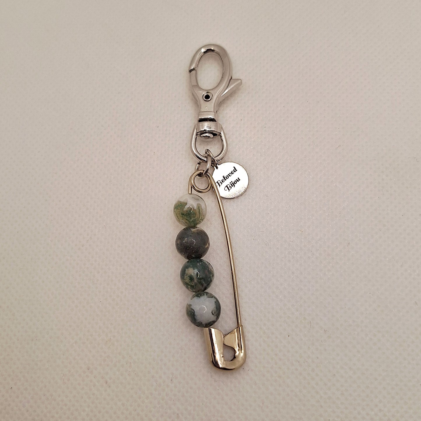 Crystal Safety Pin Charms