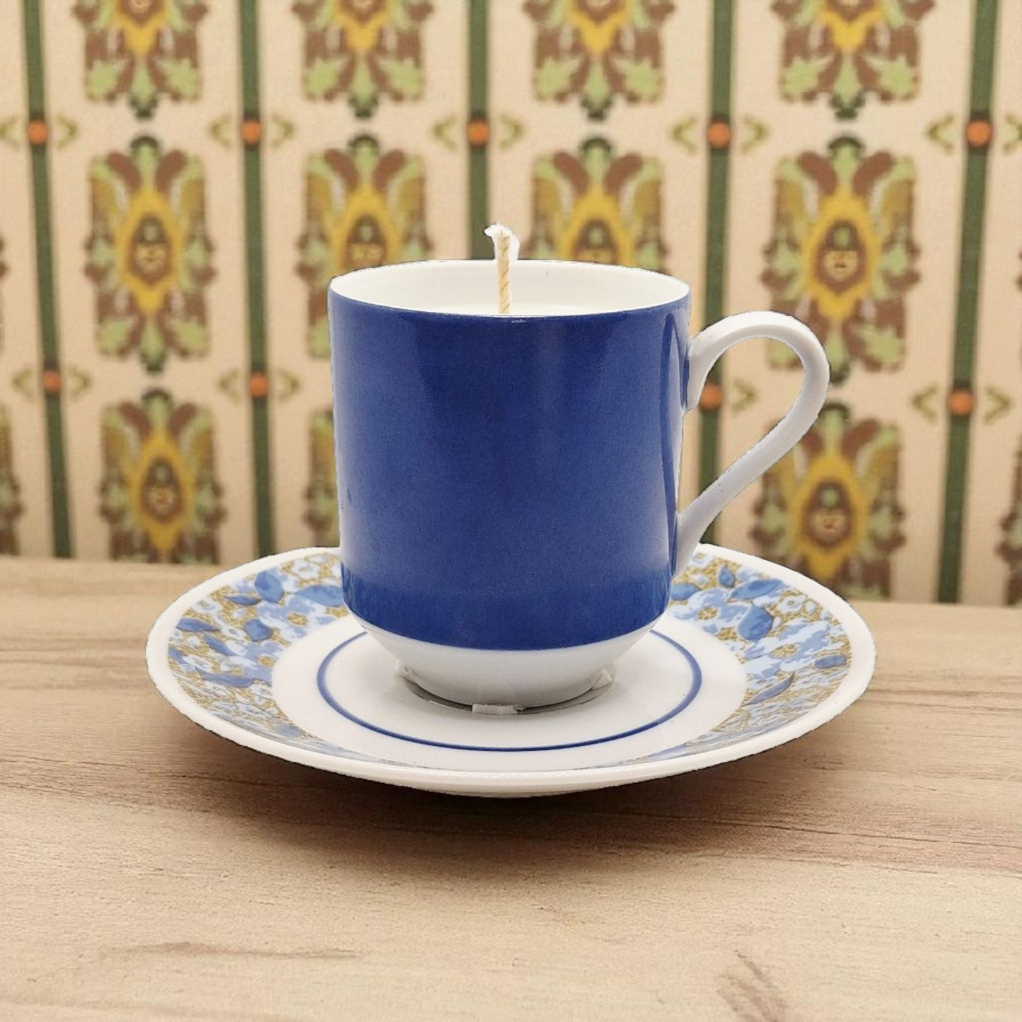 Vintage Mikasa Eclipse Teacup and Saucer Candle