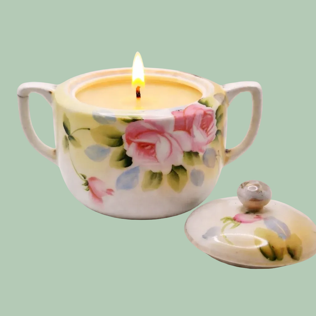 Antique Nippon Rose Soy Wax Candle