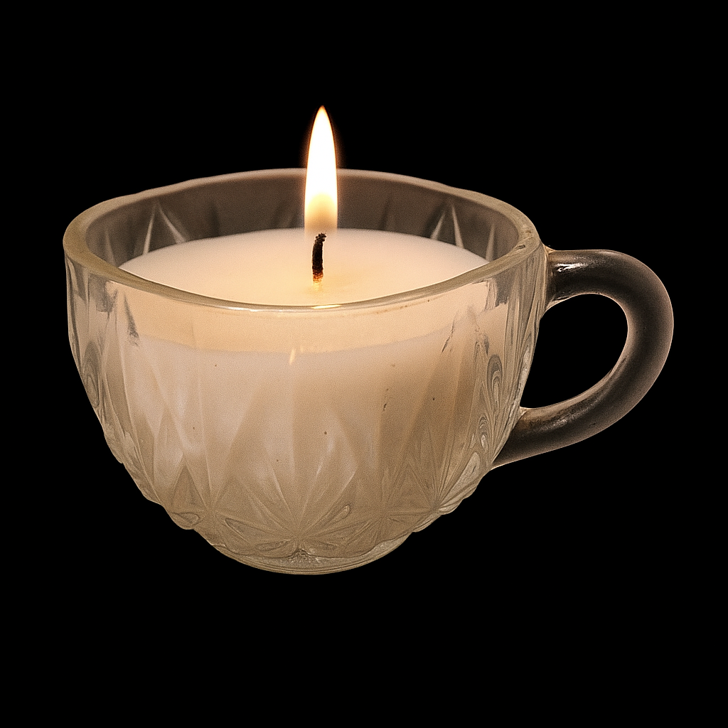 Vintage Pressed Glass 5 oz Punch Cup Candles