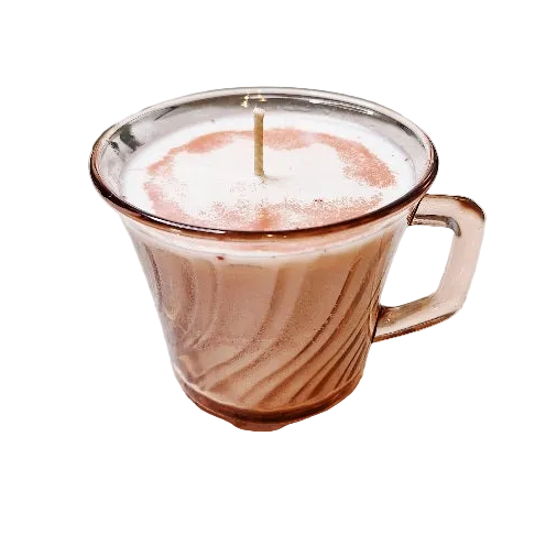 Forte Crisa Pink Glass Teacup Candle
