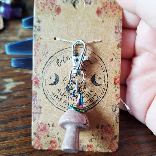 Crystal Mushroom Witch Hat Charms