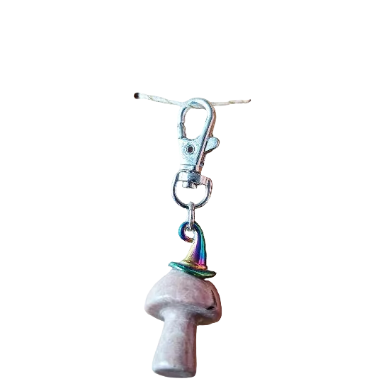 Crystal Mushroom Witch Hat Charms
