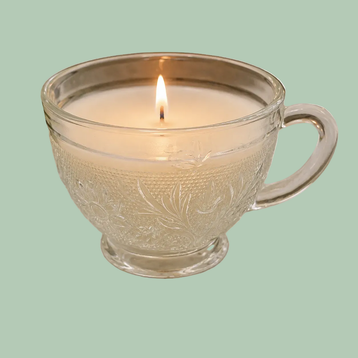 Anchor Hocking Sandwich Clear Punch Cup Candle