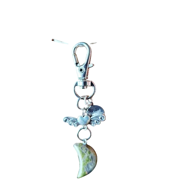 Crystal Fairy Wing Crescent Moon Charms