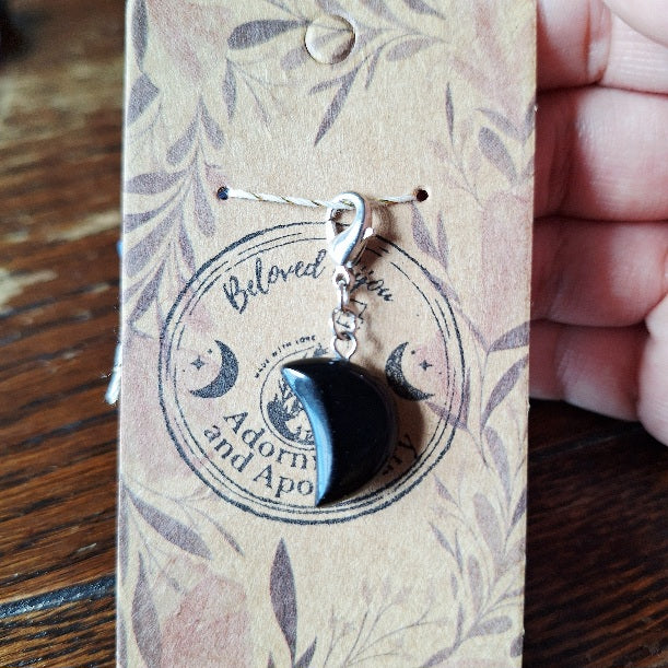 Crystal Crescent Moon Charms