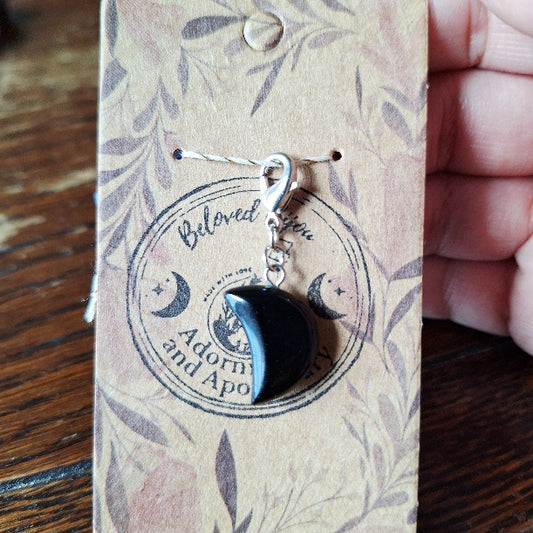 Crystal Crescent Moon Charms