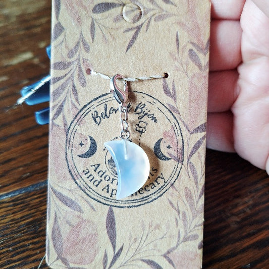 Crystal Crescent Moon Charms