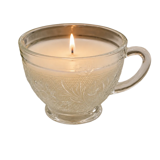 Anchor Hocking Sandwich Clear Punch Cup Candle
